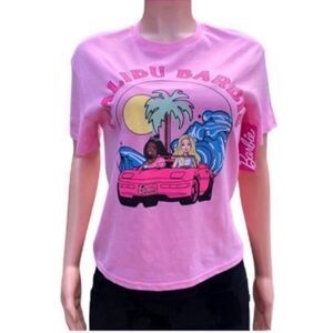 NWT Barbie Women's Pink and White T-shirt S/ XS / M